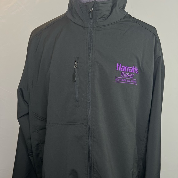 Harrah's Casino Resort SoCal Windbreaker Rain Jacket Men's Size 2XL Full Zipper - Picture 5 of 6
